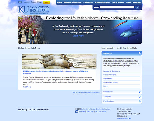 Natural History Museum website before redesign