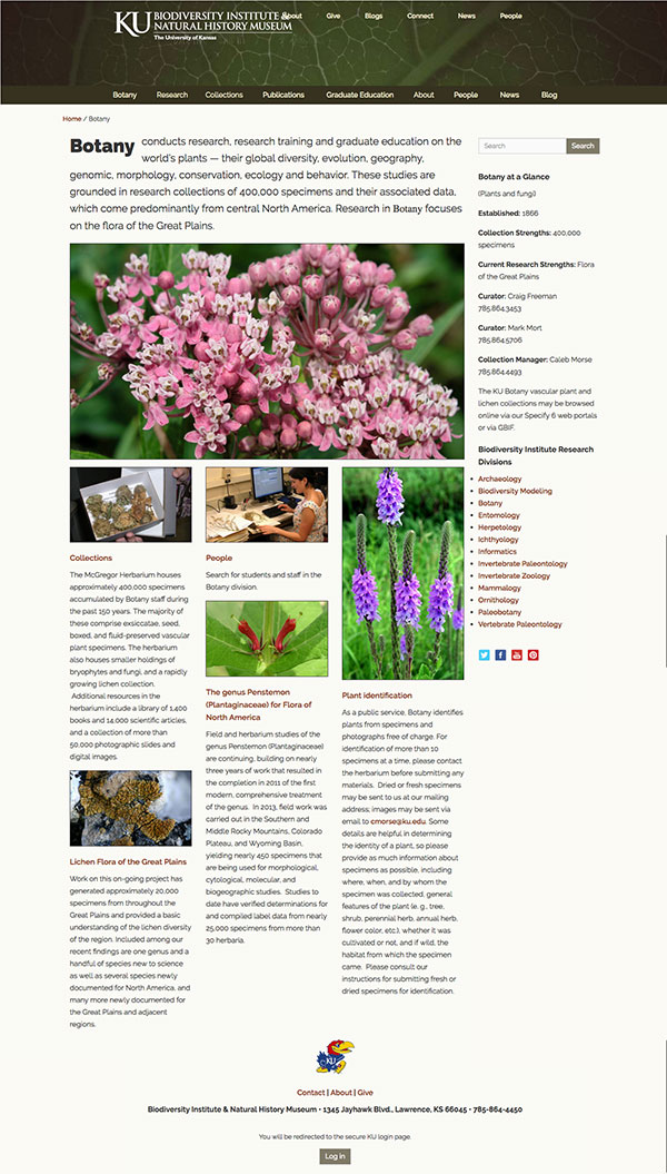 Botany home page