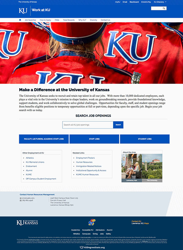 Work at KU fall home page