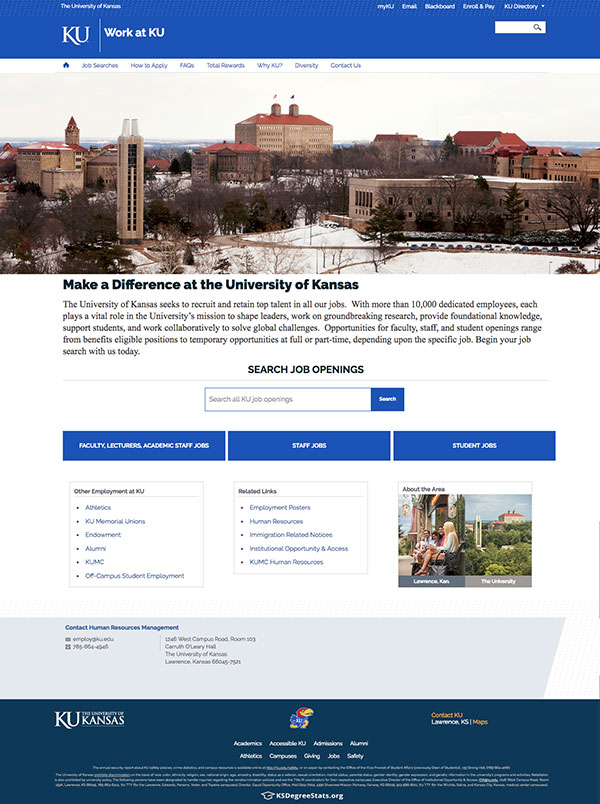 Work at KU winter home page