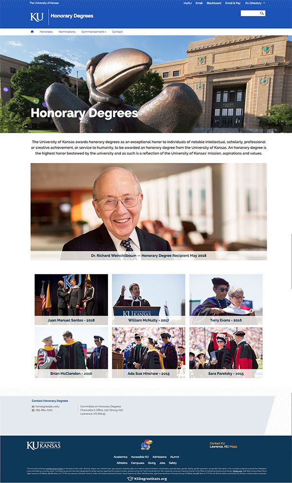 Honorary Degrees home page